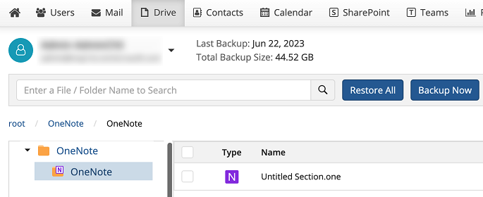 OneNote Backup