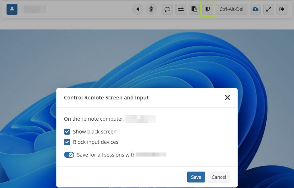 black screen and remote input