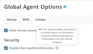 global agent options