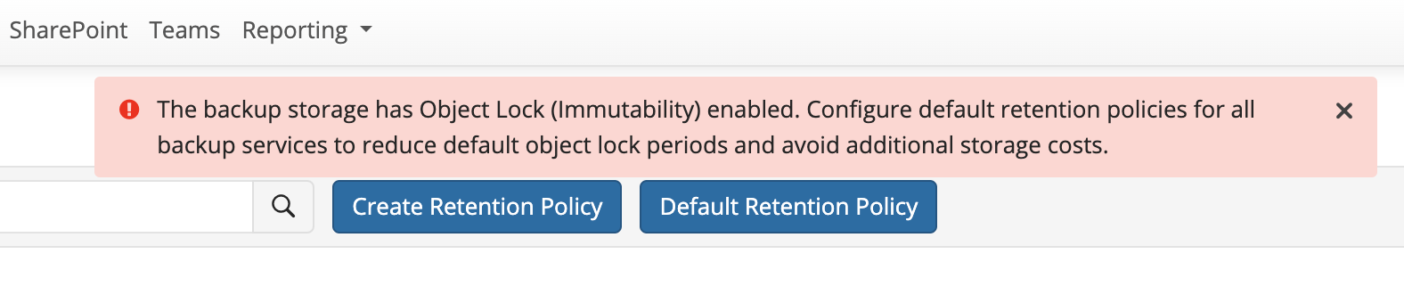 Object Lock M365/Google Workspace