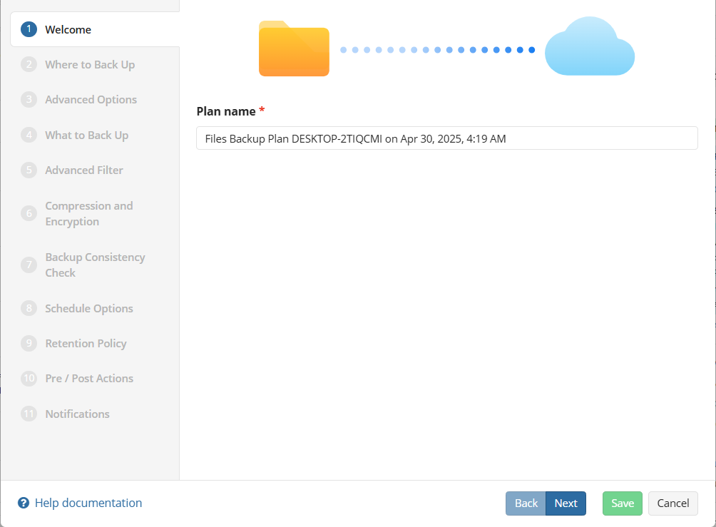 Windows 11 backup - file backup wizard