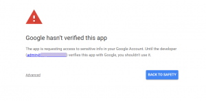 Problem with access to Google Workspace backup