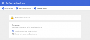 How to configure OAuth app in Google Admin Console