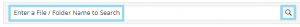 Search panel in Backup Console 