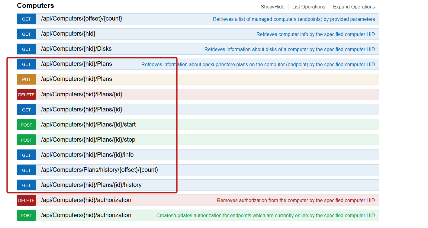 API enhancements