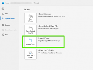 How to backup Outlook-Import/Export