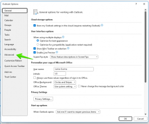 How to backup Outlook - Advanced Options