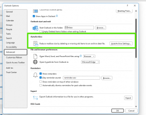 How to backup Outlook - AutoArchive