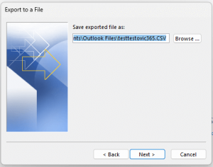 How to backup Outlook - Export to a file 2