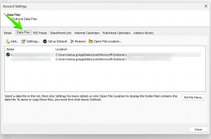 How to backup Outlook - Data Files